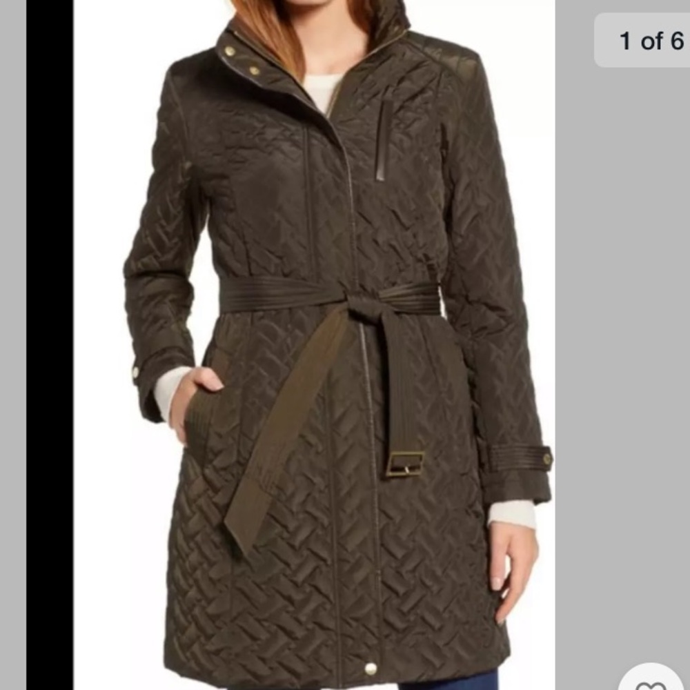 Cole Haan brown quilted jacket